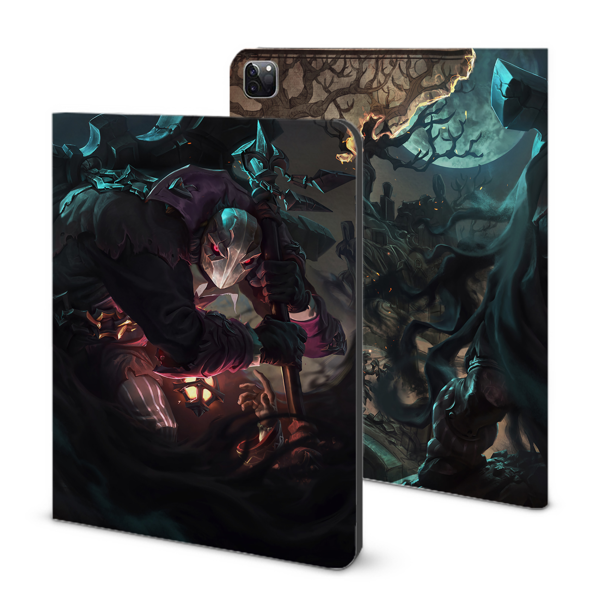 （画像用） リーグ・オブ・レジェンド League of Legends LOL IPad ケース ブック型 PUレザー TPU 耐衝撃 軽量 薄型 ペン収納なし 全面保護 IPad 各モデル対応